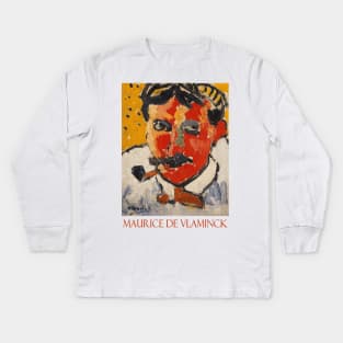 Portrait of Derain by Maurice de Vlaminck Kids Long Sleeve T-Shirt